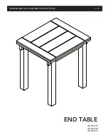 Предварительный просмотр 1 страницы Classic Brands END TABLE 150-042-201 Owner'S Manual & Assembly Instructions