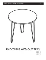 Classic Brands END TABLE WITHOUT TRAY 132-042-015 Owner'S Manual & Assembly Instructions предпросмотр