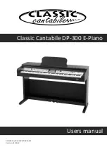 Предварительный просмотр 1 страницы Classic Cantabile DP-300 User Manual