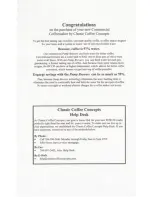 Preview for 2 page of Classic Coffee Concepts RCB130 Instructions For Installation, Operation, Maintenance