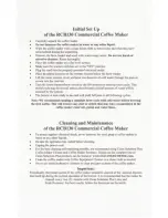 Preview for 5 page of Classic Coffee Concepts RCB130 Instructions For Installation, Operation, Maintenance