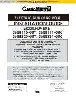 Classic Flame 36EB110-GRT Installation Manual preview