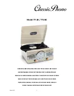 Classic Phono TT-28 Instruction Manual preview