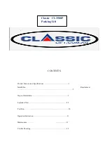 Preview for 1 page of Classic CL3500P Manual