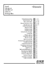 Classic Energy Bloc Series Operating Instructions Manual preview