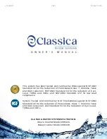 CLASSICA K6842A Owner'S Manual preview