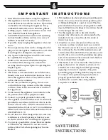 Preview for 2 page of ClassicFlame 18E01 Homeowners Operating Manual