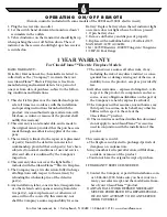 Preview for 6 page of ClassicFlame 18E01 Homeowners Operating Manual