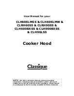 Предварительный просмотр 1 страницы Classique CLH600BXSS User Manual