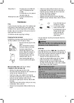 Предварительный просмотр 27 страницы Clatronic BS 1280 Instruction Manual