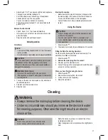 Предварительный просмотр 27 страницы Clatronic DR 3539 Instruction Manual