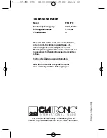 Preview for 52 page of Clatronic FM 860 Instruction Manual