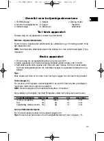 Preview for 27 page of Clatronic HM 2830 Instruction Manual & Guarantee