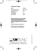 Preview for 42 page of Clatronic HM 2830 Instruction Manual & Guarantee