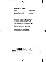 Preview for 38 page of Clatronic HTD 2910 Profi Instruction Manual & Guarantee