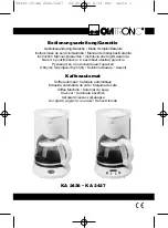 Clatronic KA 2426 Instruction Manual & Guarantee preview