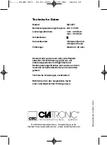 Preview for 52 page of Clatronic MZ 2877 Instruction Manual & Guarantee