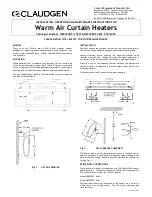 Предварительный просмотр 1 страницы Claudgen HE8320RF Installation, Operation And Maintenance Instructions