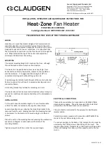 Предварительный просмотр 1 страницы Claudgen Heat-Zone Installation, Operation And Maintenance Instructions