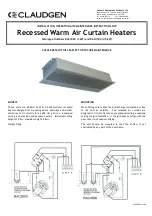 Предварительный просмотр 1 страницы Claudgen RAC4500 Installation, Operation And Maintenance Instructions