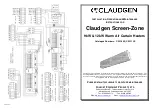 Claudgen Screen-Zone CA1309S Installation, Operation And Maintenance Instructions предпросмотр