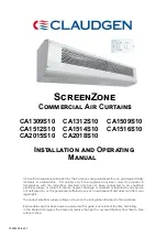 Claudgen ScreenZone CA1309S10 Installation And Operating Manual предпросмотр