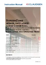 Предварительный просмотр 1 страницы Claudgen ScreenZone HE8409 Installation And Operating Manual