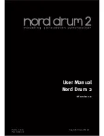 Clavia Nord Drum 2 User Manual preview