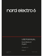 Clavia Nord Electro 6 User Manual предпросмотр