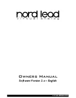 Preview for 1 page of Clavia nord lead Owner'S Manual