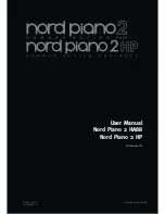 Clavia Nord Piano 2 HA88 User Manual предпросмотр