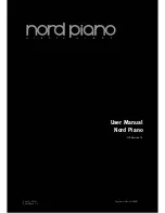 Clavia Nord Piano 88 User Manual preview