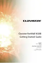 Clavister NetWall W20A Getting Started Manual preview