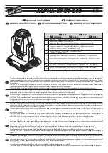 Предварительный просмотр 1 страницы Clay Paky ALPHA SPOT 300 Instruction Manual