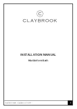 Preview for 1 page of Claybrook Orbit Bath 1300 Installation Manual