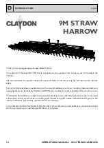 Предварительный просмотр 12 страницы Claydon 15m Straw Harrow Operator'S Manual