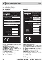 Preview for 10 page of Claydon HYBRID M3F Operator'S Manual