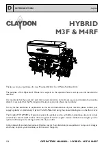 Preview for 12 page of Claydon HYBRID M3F Operator'S Manual