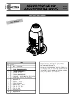 Preview for 1 page of Claypaky AXCOR PROFILE 600 Instruction Manual