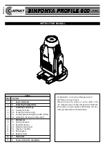 Claypaky CL3018 Instruction Manual preview