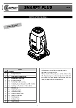 Claypaky SHARPY PLUS Instruction Manual preview