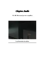 clayton audio M-300 User Manual preview