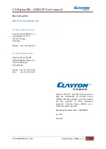 Предварительный просмотр 11 страницы Clayton Power G3 Display 006-00001GF User Manual