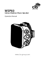 Предварительный просмотр 1 страницы CLB WSP60 Operation Manual