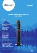 Clean Air Optima CA-406B Manual preview