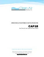 Preview for 1 page of Clean Air CAP18 Operation & Maintinence Instructions