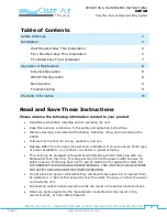 Preview for 2 page of Clean Air CAP18 Operation & Maintinence Instructions