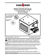 CLEAN BURN CB-1400 Operator'S Manual preview