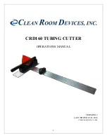 CLEAN ROOM DEVICES CRD160 Operation Manual preview