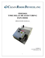 Preview for 1 page of CLEAN ROOM DEVICES CRD216SS Operation Manual